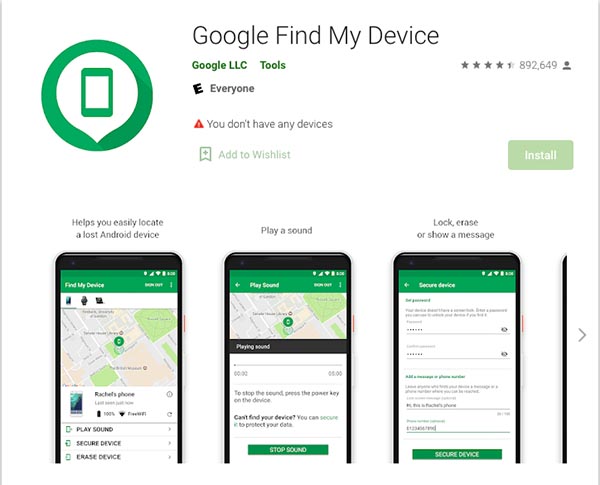 Google Find my device