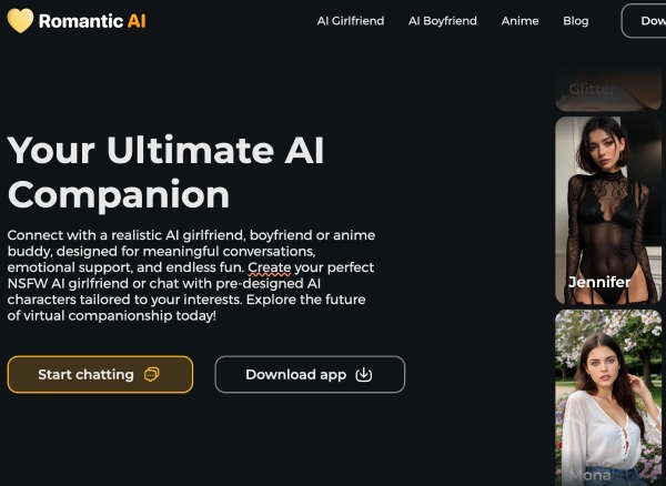 Romantic AI app
