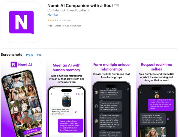 Nomi.ai app